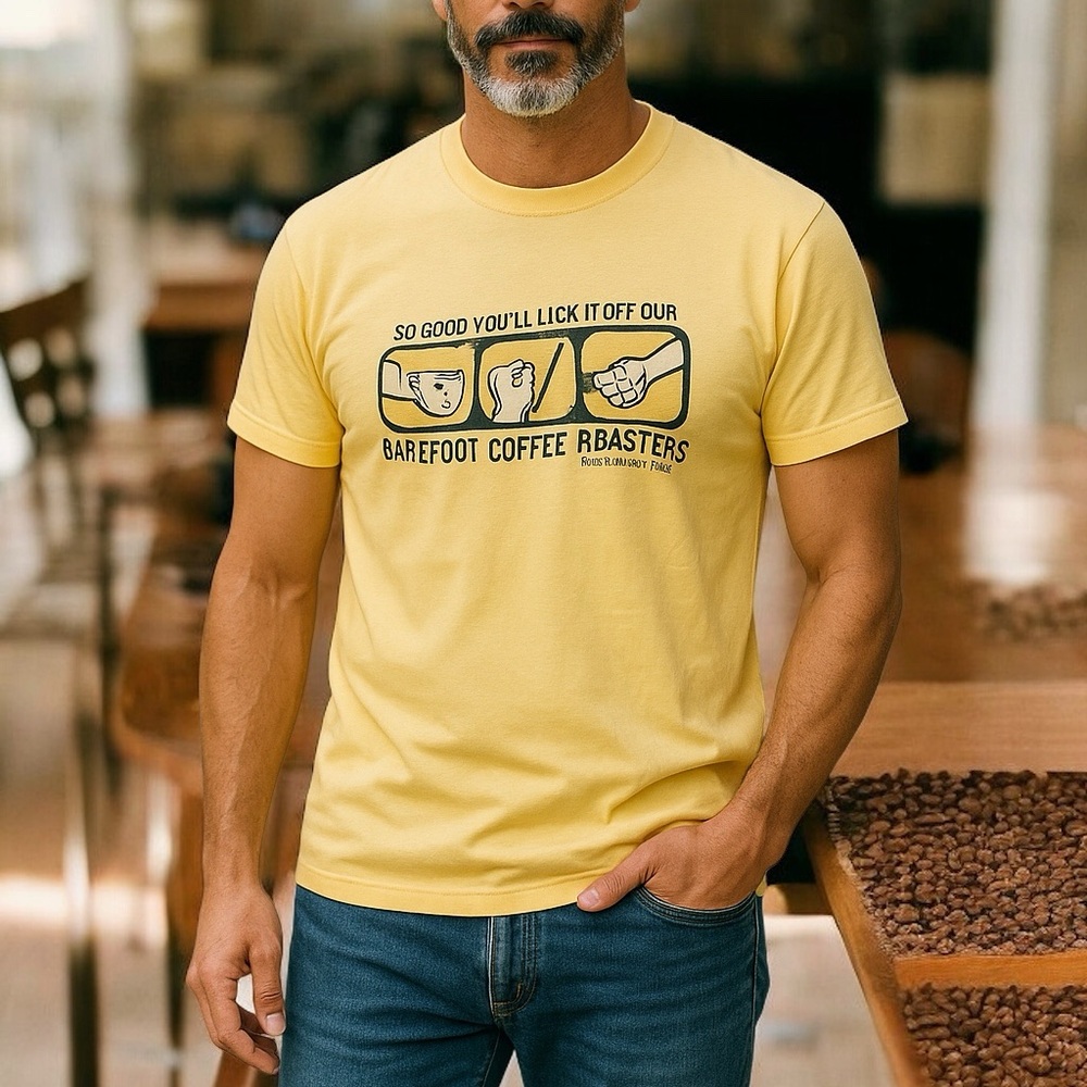 Barefoot Coffee Roasters Vintage T-Shirt by Gildan LICK IT OFF Y2K